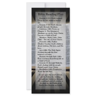 Bible Reading Plan Bookmark Rack Card Template by TonySullivanMinistry