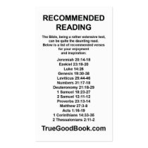 Bible Recommended Reading Card business cards