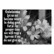 BIBLE SCRIPTURE GALATIANS 6:9 GREETING CARD