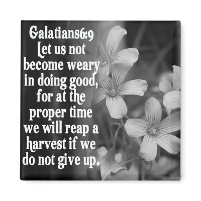 BIBLE SCRIPTURE GALATIANS 6:9 MAGNET by scriptures