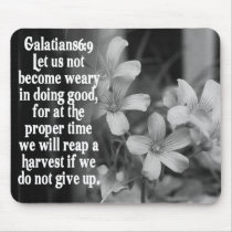 BIBLE SCRIPTURE GALATIANS 6:9 MOUSE PADS