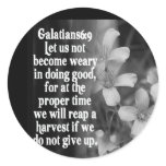 BIBLE SCRIPTURE GALATIANS 6:9 stickers