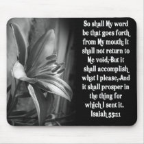 BIBLE SCRIPTURE ISAIAH 55:11 MOUSE MATS