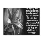 BIBLE SCRIPTURE ISAIAH 55:11 postcards