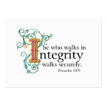 Bible Scriptures on Trust and Integrity.. Business Card Template