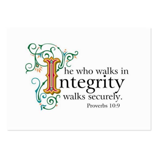 Bible Scriptures on Trust and Integrity.. Business Card Template
