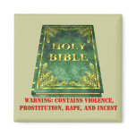 Bible Sex Violence Warning Fridge Magnets