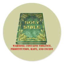 Bible Sex Violence Warning stickers by godless_heathen Bible Sex Violence Warning stickers