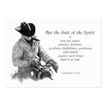 BIBLE TEXT MINI CARD: FRUIT OF SPIRIT: COWBOY BUSINESS CARDS