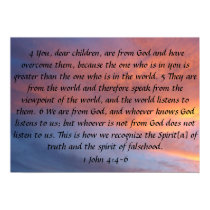 bible verse 1 John 4:4-6 Posters