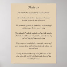 Bible Verse Artwork, Psalm 23 Poster