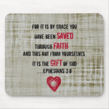Bible Verse Ephesians 2:8 Mousepad