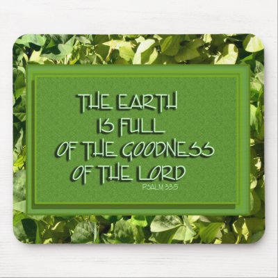bible verse green leaves mousepad by DonnaGrayson_Photos