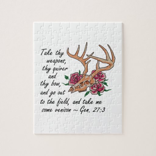 Bible Verse Hunting Jigsaw Puzzle Zazzle