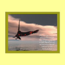 Bible Verse Isaiah 40: 28-31 with Eagle postcards by tshirts4christians Bible Verse Isaiah 40: 28-31 with Eagle postcards