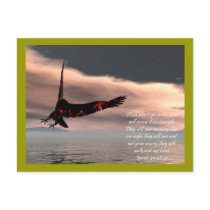 Bible Verse Isaiah 40: 28-31 with Eagle postcards