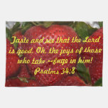 Bible Verse Kitchen Towel - Psalms 34:8
