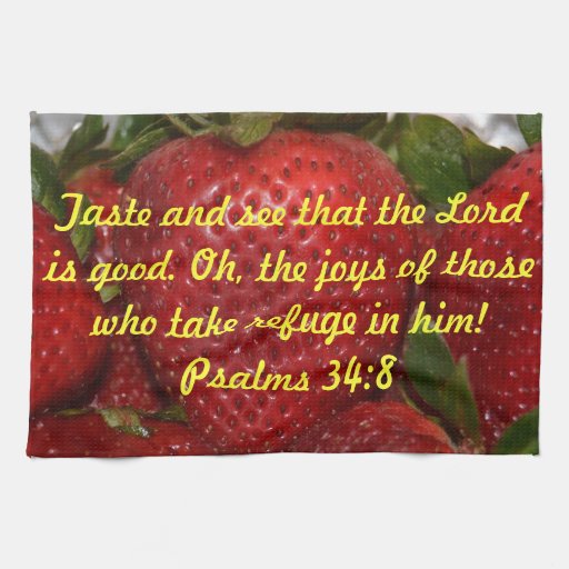 Bible Verse Kitchen Towel Psalms 348 Zazzle