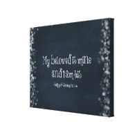 Bible Verse : My Beloved is Mine and I am His Gallery Wrapped Canvas