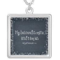 Bible Verse : My Beloved is Mine and I am His Personalized Necklace