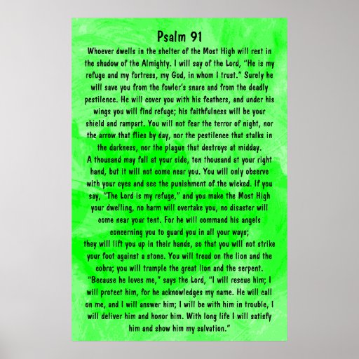 Psalm 91 Poster Huge A1 Psalm 91 Print Wallart Bible Art Etsy