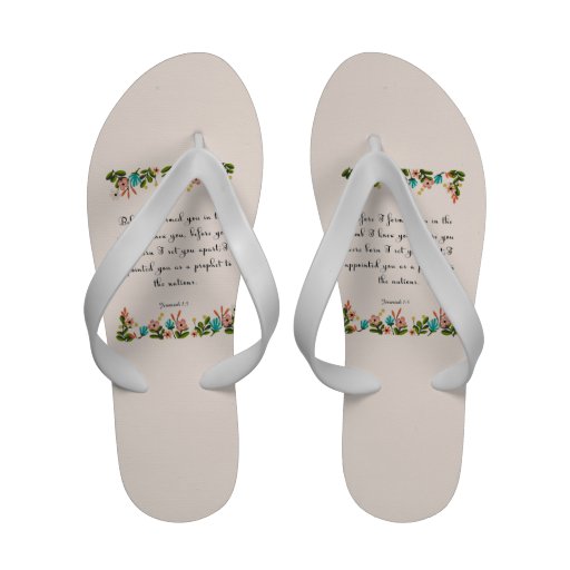 Bible Verses Art - Jeremiah 1:5 Flip Flops