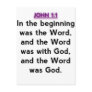 Bible Verses - John 1:1 Postcard