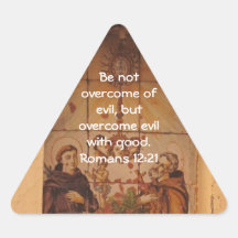 Bible Verses Love Quote Saying Romans 12:21 Stickers