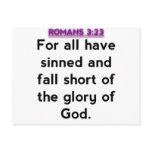 Bible Verses - Romans 3:23 Post Cards