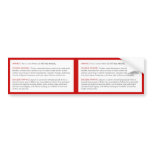 Bible Warning Sticker Bumper Sticker