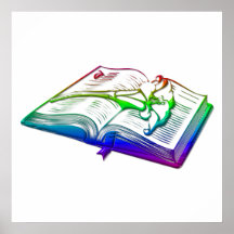 Bible with Easter Lily Print
