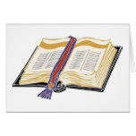 Bible with Woven Bookmark Greeting Card