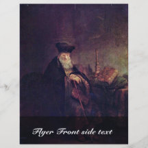 Biblical Figure By Rembrandt Harmensz. Van Rijn Personalized Flyer