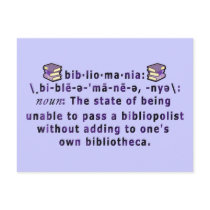 Bibliomania Postcard