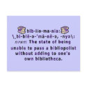 Bibliomania Postcard by Jaenne Bibliomania Postcard
