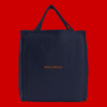 BIBLIOPHILE embroidered bags