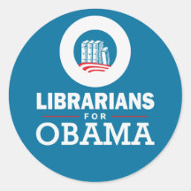Bibliotecarios para Obama Pegatinas