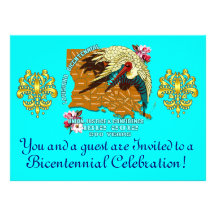 Bicentennial 8.75" x 6.5"  Important Notes Below Personalized Invite