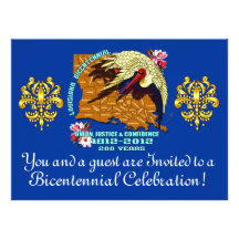 Bicentennial 8.75" x 6.5"  Important Notes Below Personalized Invitation