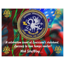 Bicentennial Louisiana Mardi Gras Party See Notes Full Color Flyer