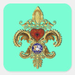Bicentennial  Louisiana's Statehood Square Stickers