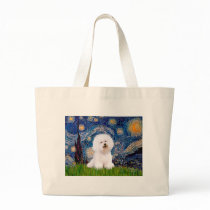 Bichon 1 - Starry Night Canvas Bag