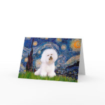 Bichon 1 - Starry Night Card