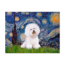Bichon 1 - Starry Night Post Cards