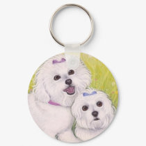 Bichon Babies key ring keychains by wilddogs Bichon Babies key ring keychains