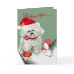 Bichon Christmas design Greeting Card