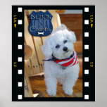 Bichon country with negative frame posters