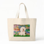 Bichon Frise 1 - Lilies 2 Tote Bags