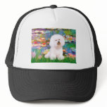 Bichon Frise 1 - Lilies 2 Mesh Hats