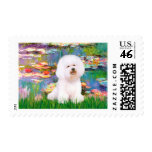 Bichon Frise 1 - Lilies 2 Stamp